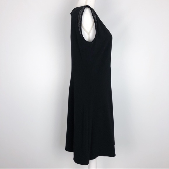 Blugirl Sequined Cap Sleeve V-Neck Shift Dress - Picture 2 of 8